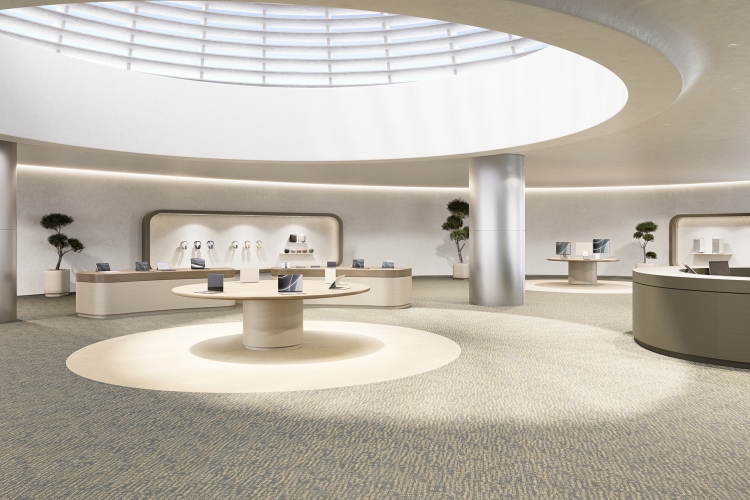 MODULYSS Tech Store Carpet Tile Collection Ray and LVT Collection Opulent