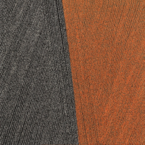 MILLIKEN Facet FTR79/102-33 Tangerine/Anthrac